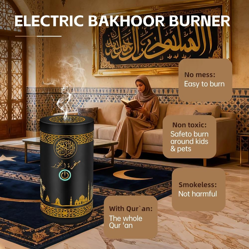 Barakah Flame™ – Portable Qur’an Reciter & Oud Burner